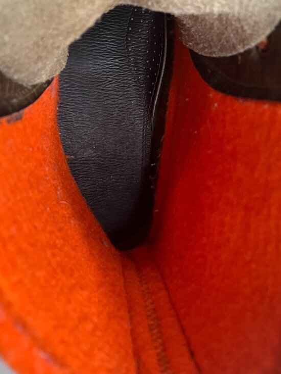 Vtg 90s Ralph Lauren Made in USA Leather Hunting Boots Men\'s 11 D Orange Lining